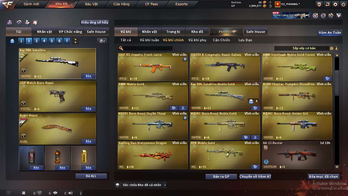 shop acc cf uy tin gia re